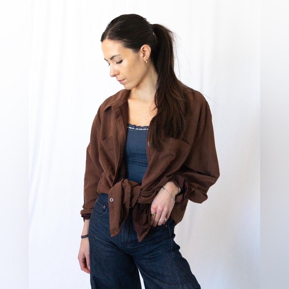 Suede Button Down - Picture 3 of 10